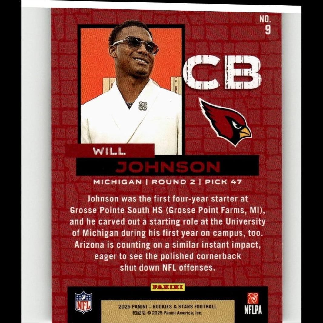 2025 Panini Rookies & Stars #9 Will Johnson Draft Class