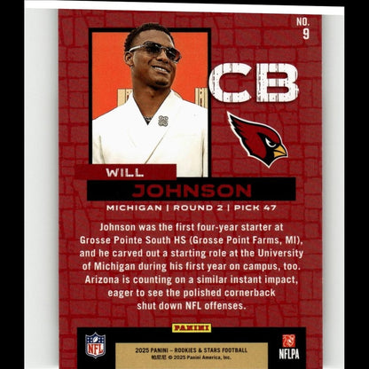 2025 Panini Rookies & Stars #9 Will Johnson Draft Class