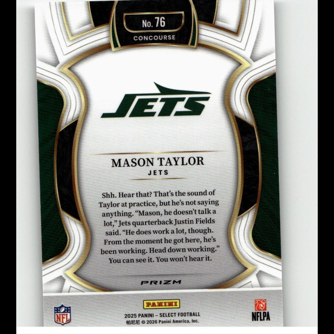 2025 Panini Select #76 Mason Taylor Silver Prizm