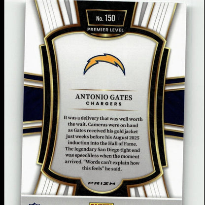 2025 Panini Select #150 Antonio Gates Silver Prizm