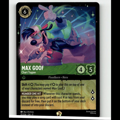 Disney Lorcana Max Goof 77/204 Regular