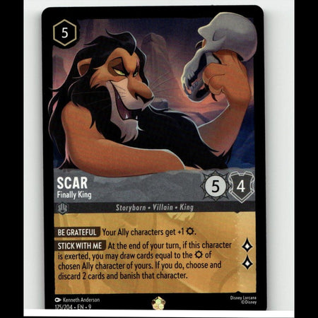 Disney Lorcana Scar 175/204 Legendary Regular