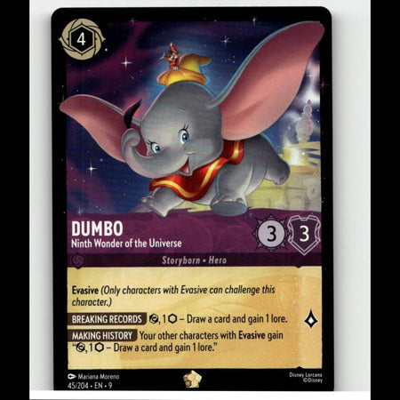 Disney Lorcana Dumbo 45/204 Legendary Non-Foil