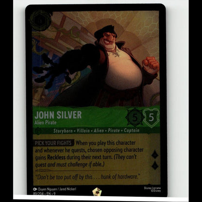 Disney Lorcana John Silver 89/204 Foil
