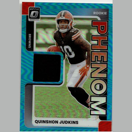 2025 Donruss Optic #RPBH-QJS Quinshon Judkins Rookie Phenoms Blue Hyper
