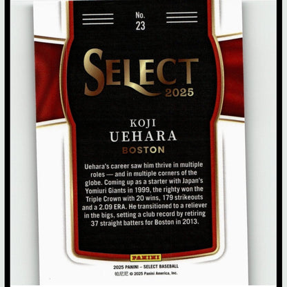 2025 Panini Select #23 Koji Uehara Global Icons