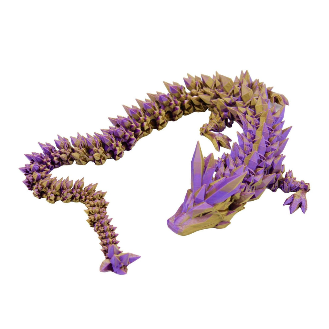 Crystal Dragon Fidget Toy - 3D Printed Articulated Dragon - Alchemist Cards & Games