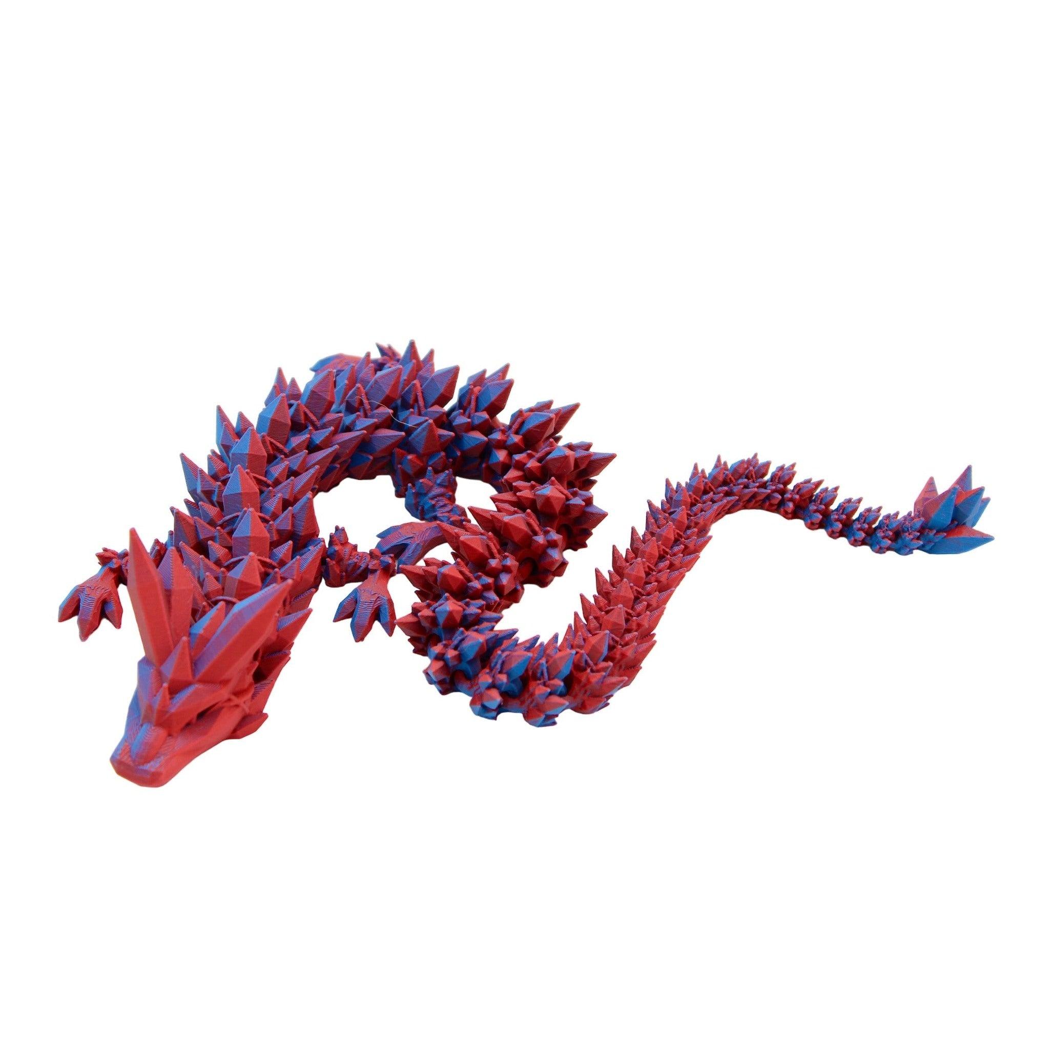 Crystal Dragon Fidget Toy - 3D Printed Articulated Dragon - Alchemist Cards & Games