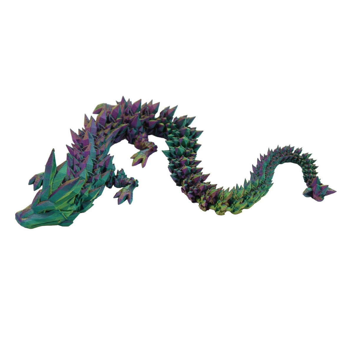 Crystal Dragon Fidget Toy - 3D Printed Articulated Dragon - Alchemist Cards & Games