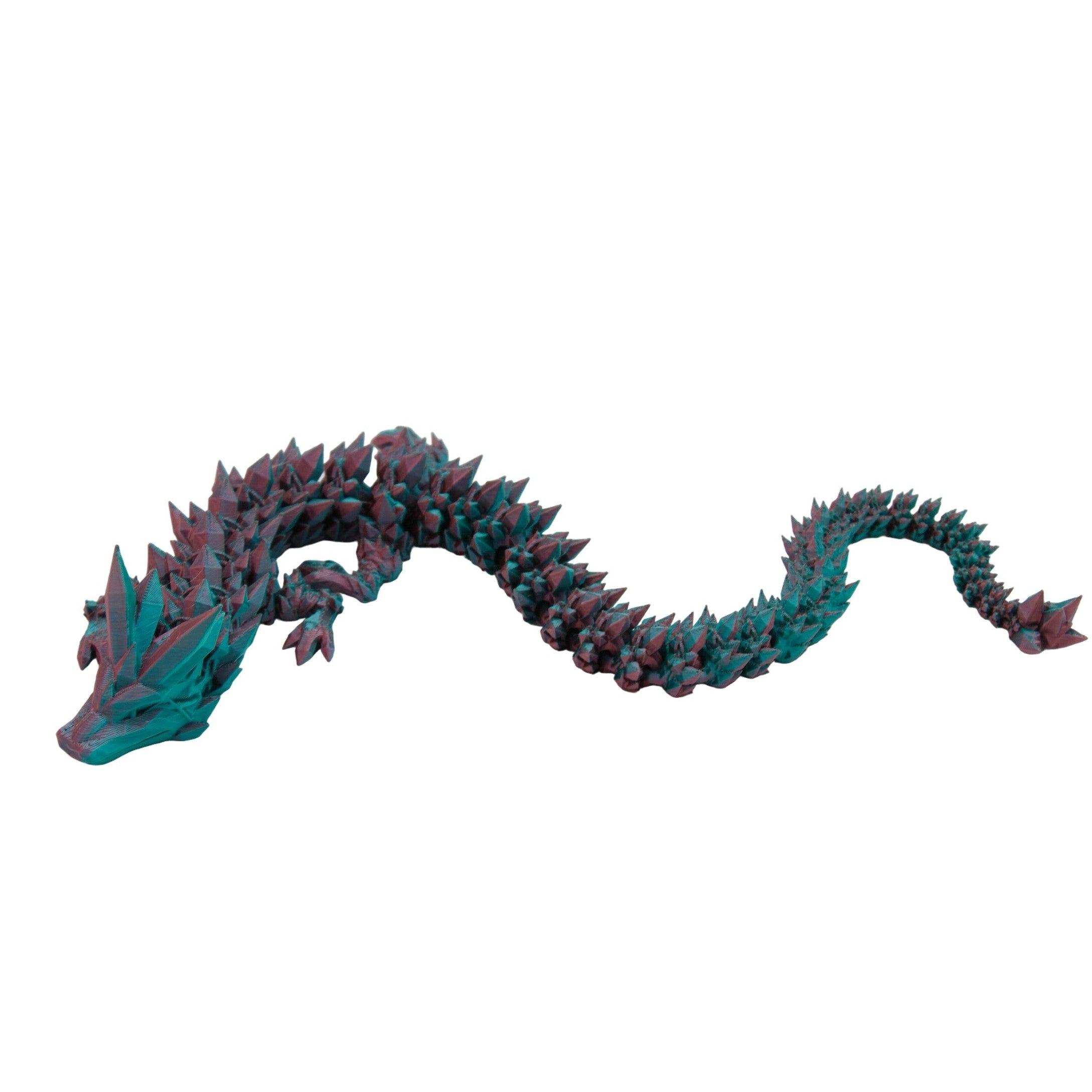 Crystal Dragon Fidget Toy - 3D Printed Articulated Dragon - Alchemist Cards & Games