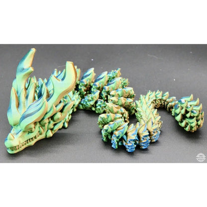 Articulated dragon figurine.