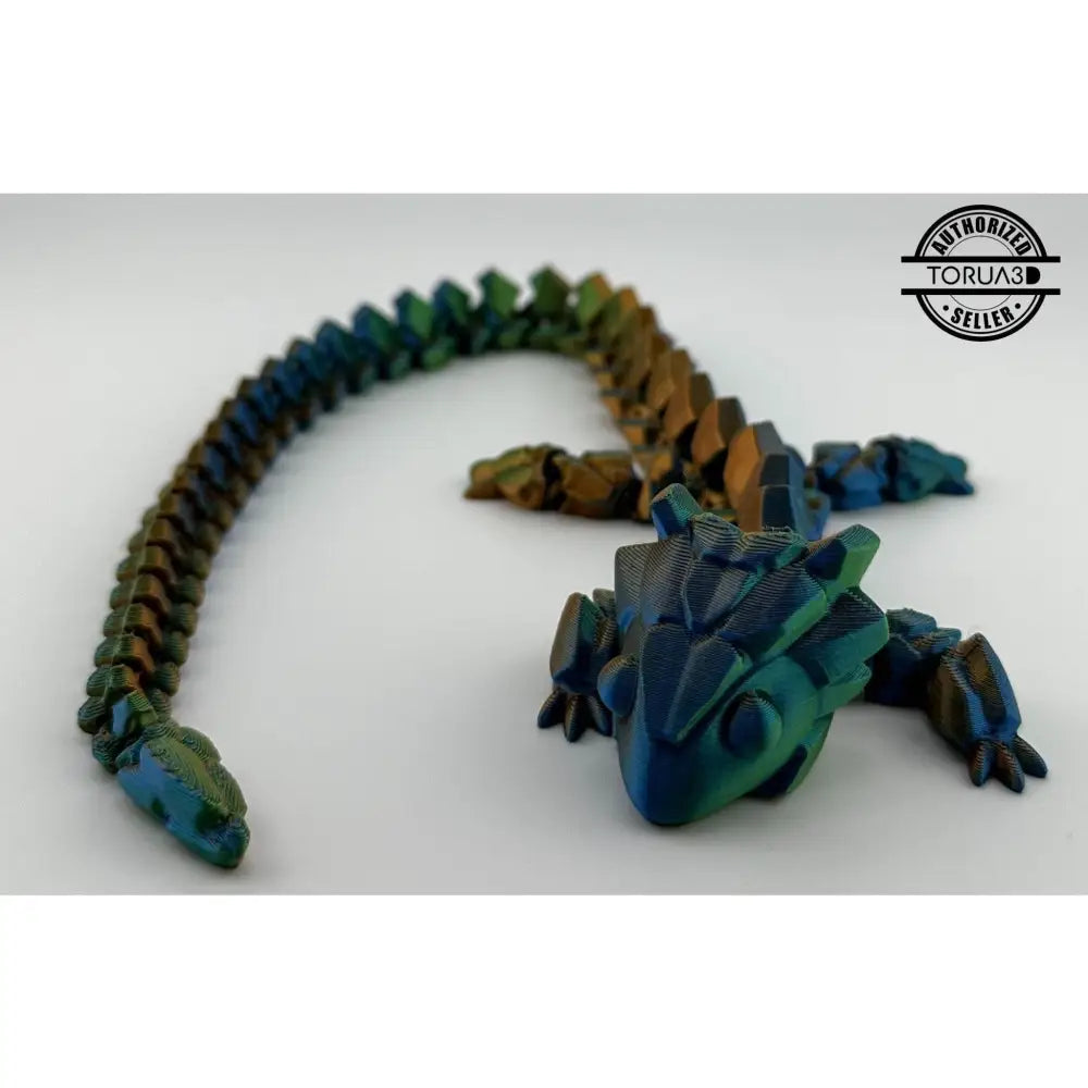 Articulated 3D-printed dragon.
