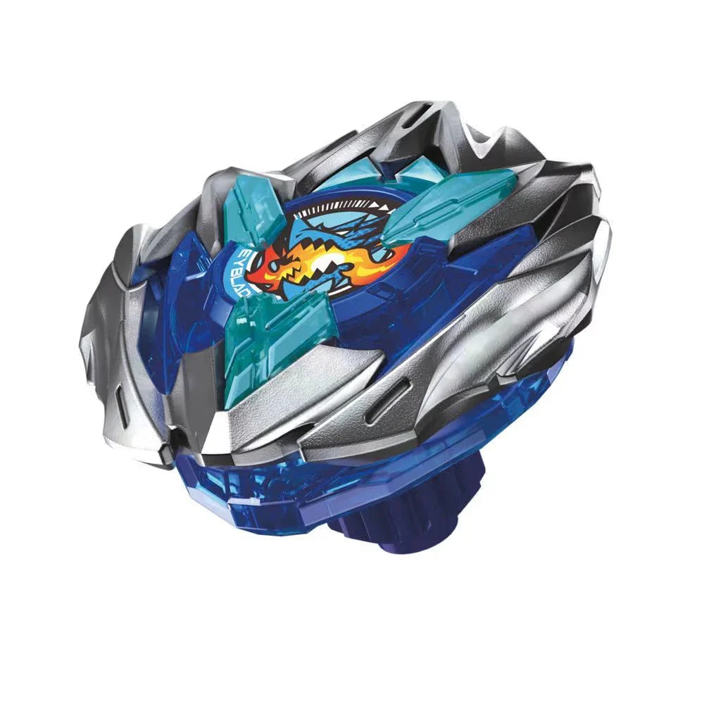 Beyblade burst b-128 roktavor .3m: silver, blue and red design with clear plastic blade.