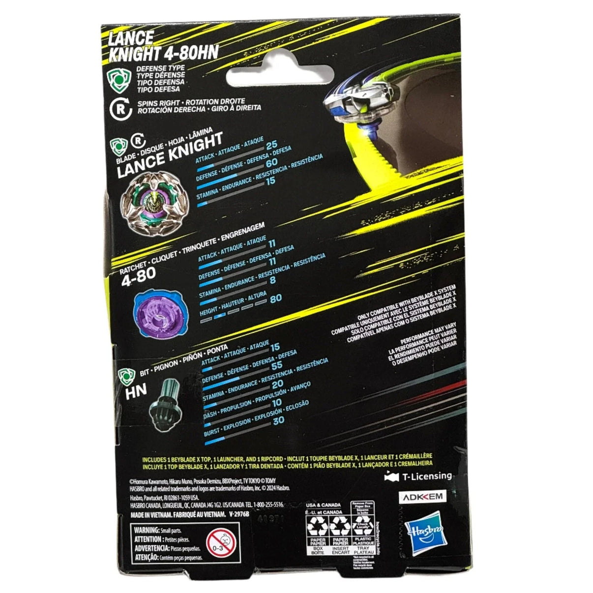 Yellow and black lance knight toy with a green gem.