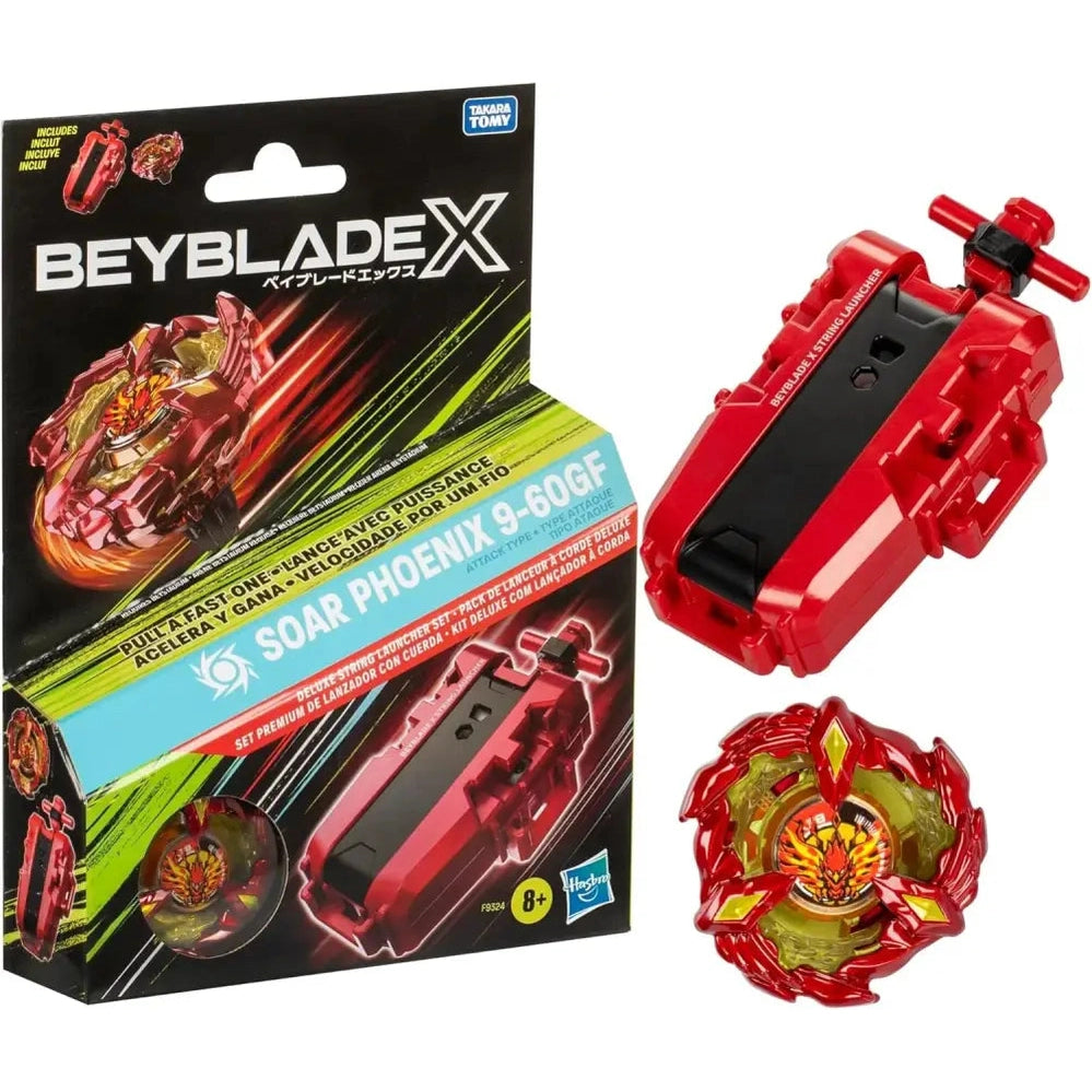 Beyblade x soar phoenix 9-s-60gf red and black plastic with metallic accents, designed for high-speed combat.