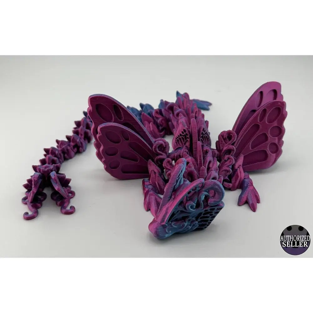 Purple and blue articulated butterfly dragon.