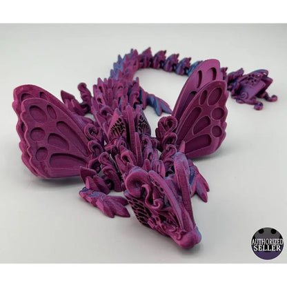 Purple and blue articulated butterfly dragon.