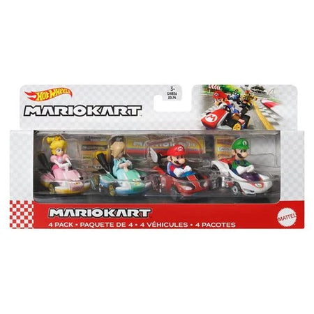 Mario Kart Hot Wheels 2025 Mix 3 Vehicle 4-Pack