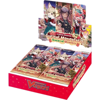 Red cardboard display box for cardfight vanguard divinez lyrical monasterio season wonders booster trading card game set
