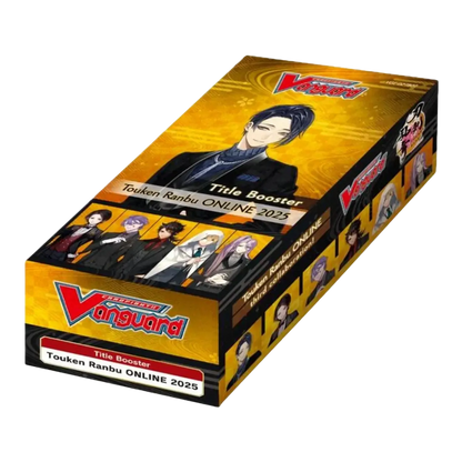 Golden and black cardboard tb02 english booster box featuring touken ranbu online anime characters from touken ranbu universe