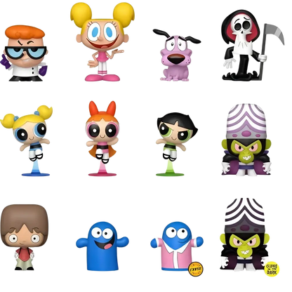 Funko pop vinyl cartoon network mystery minis featuring colorful stylized mini animated characters collectible figures
