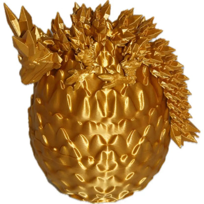 Golden dragon-pineapple sculpture.