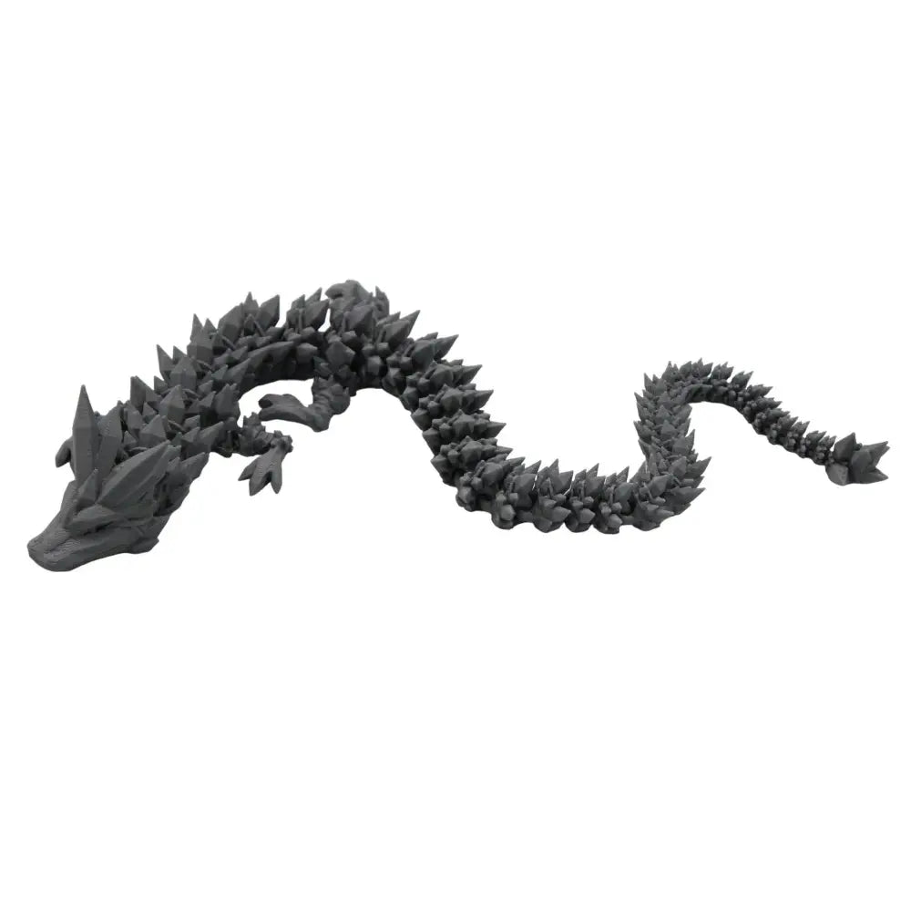 Gray crystal dragon figurine.
