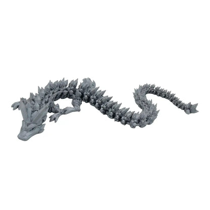 Gray crystal dragon figurine.