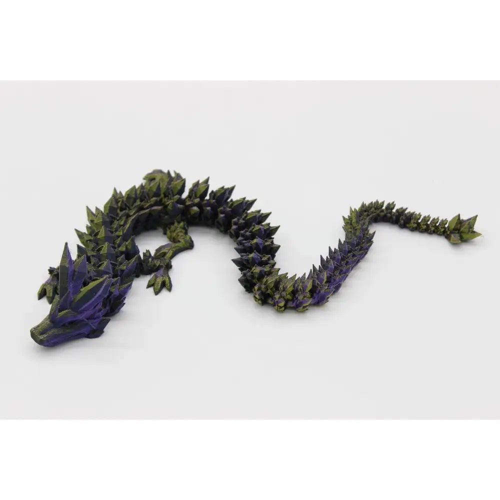 Articulated crystal dragon figurine.