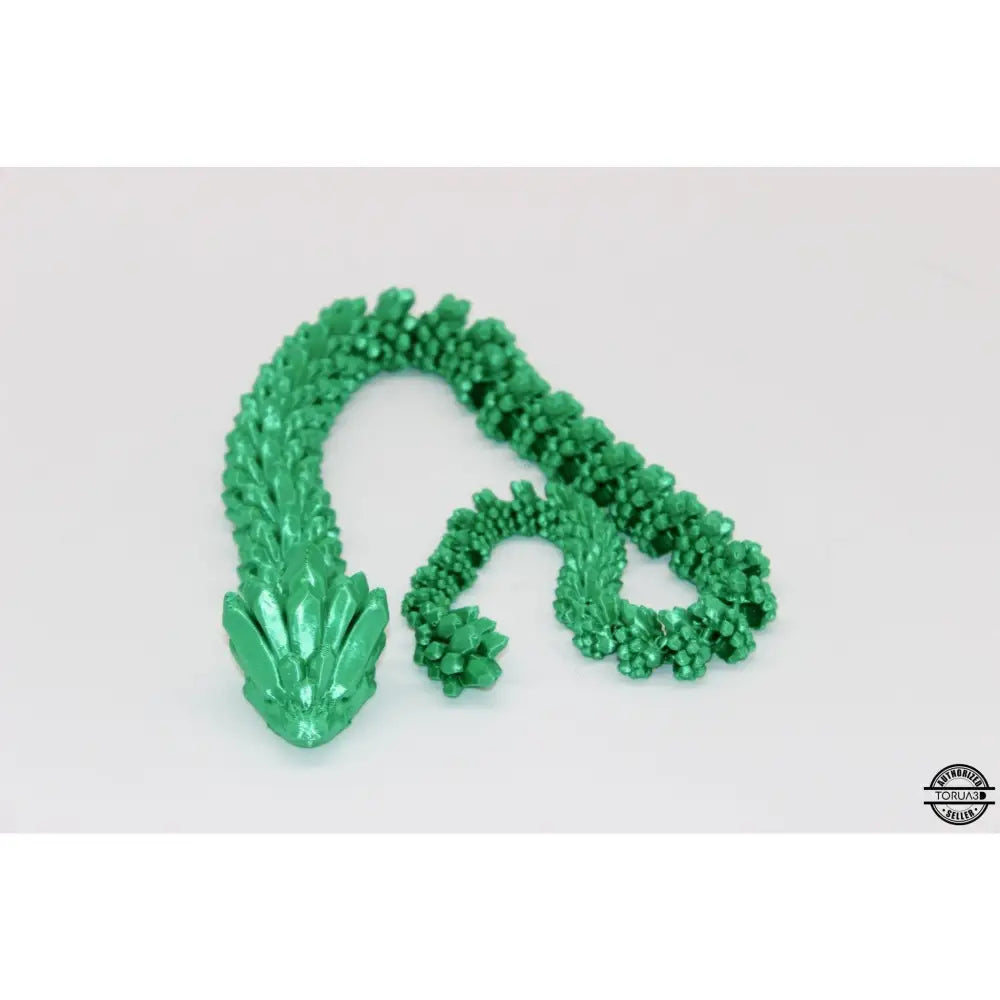 Articulated green dragon.