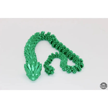 Articulated green dragon.