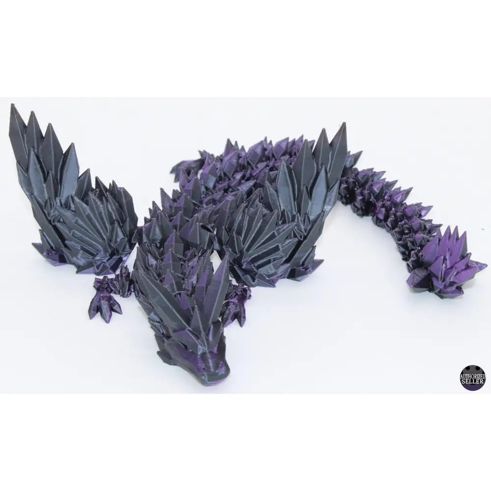 Purple crystal dragon figurine.