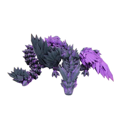 Crystalline purple dragon figurine.