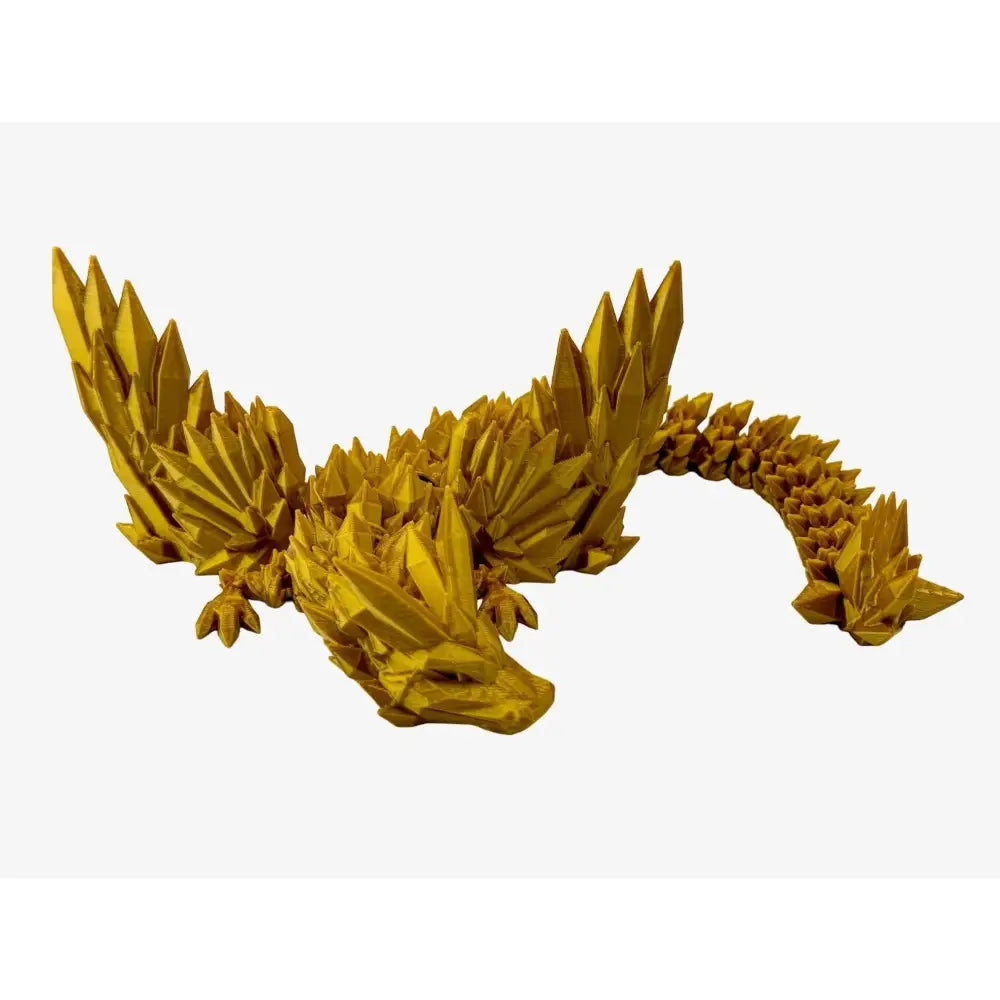 Golden articulated crystal dragon.