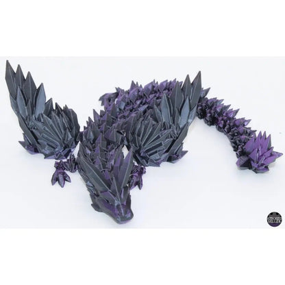 Purple crystal dragon figurine.