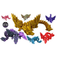 Crystal Wing Dragon Fidget Toy - 3D Printed Articulated Dragon - Alchemist Cards & Games