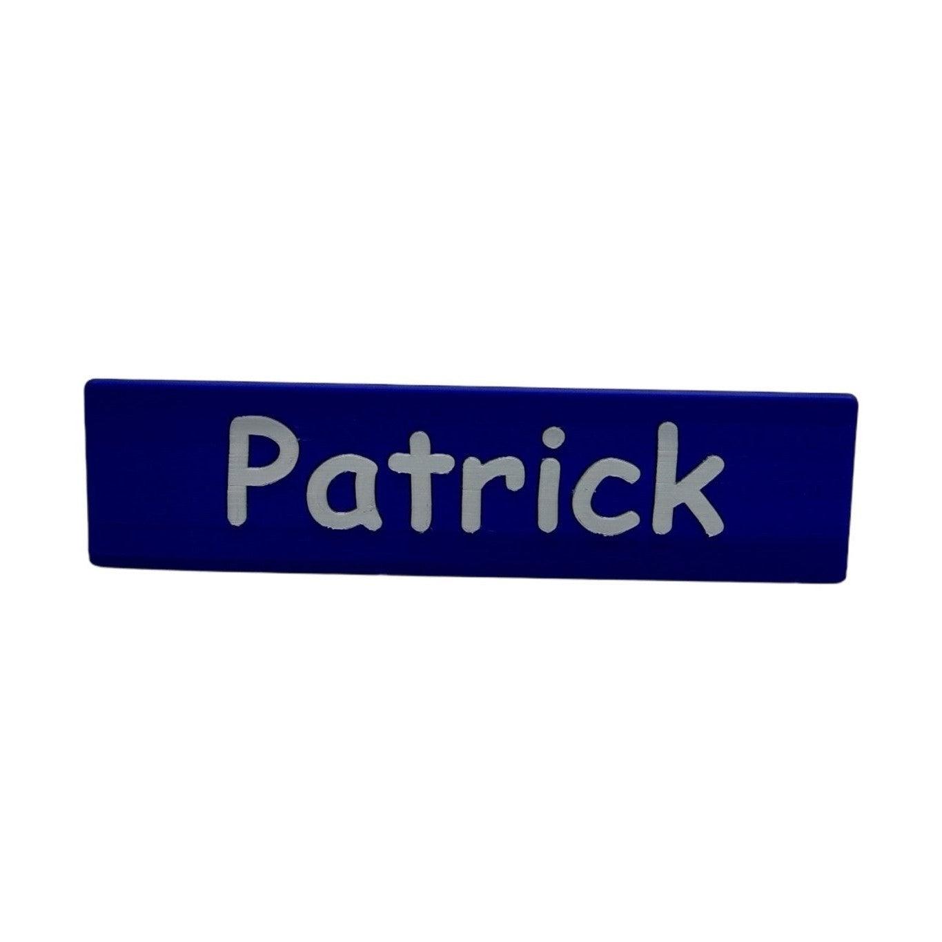 3D Printed Personalized Name Plate in Bright Colors, Artistic Desk Name Sign, Office Decor, Custom Name Plaque - Custom Colors and Fonts - Alchemist Cards & Games