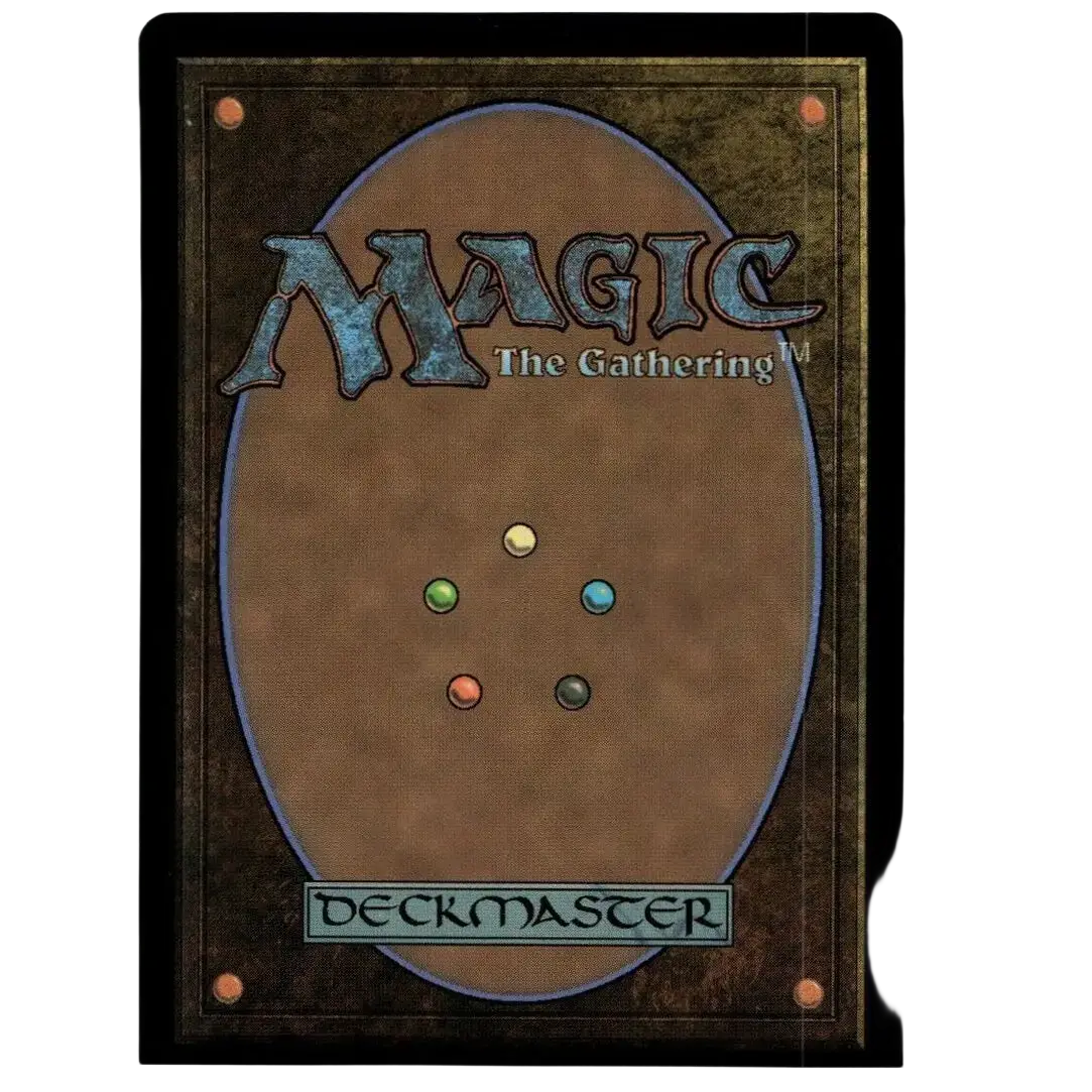 Brown magic the gathering deckmaster card back with textured surface and five colored orbs in cytoplast manipulator tmnt product