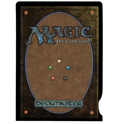 Brown magic the gathering deckmaster card back with textured surface and five colored orbs in cytoplast manipulator tmnt product