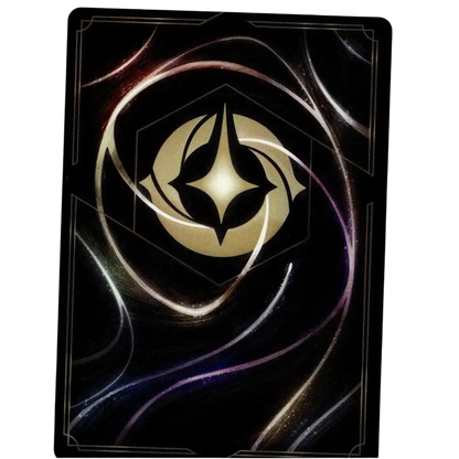 Black disney lorcana fabled max goof cold foil legendary card featuring gold emblem with silver and purple accents