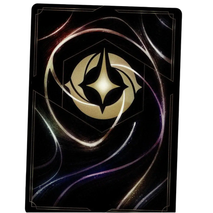 Black disney lorcana fabled max goof cold foil legendary card featuring gold emblem with silver and purple accents