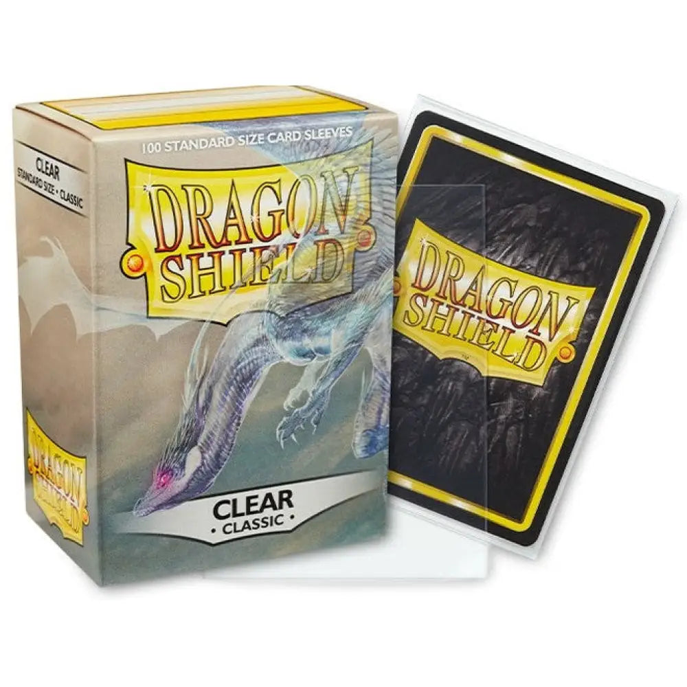 Box of 100 clear standard-size card sleeves.