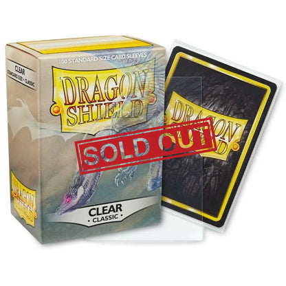 Box of 100 clear standard-size card sleeves.