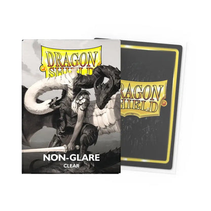 A pack of Dragon Shield Non-Glare Clear card sleeves.