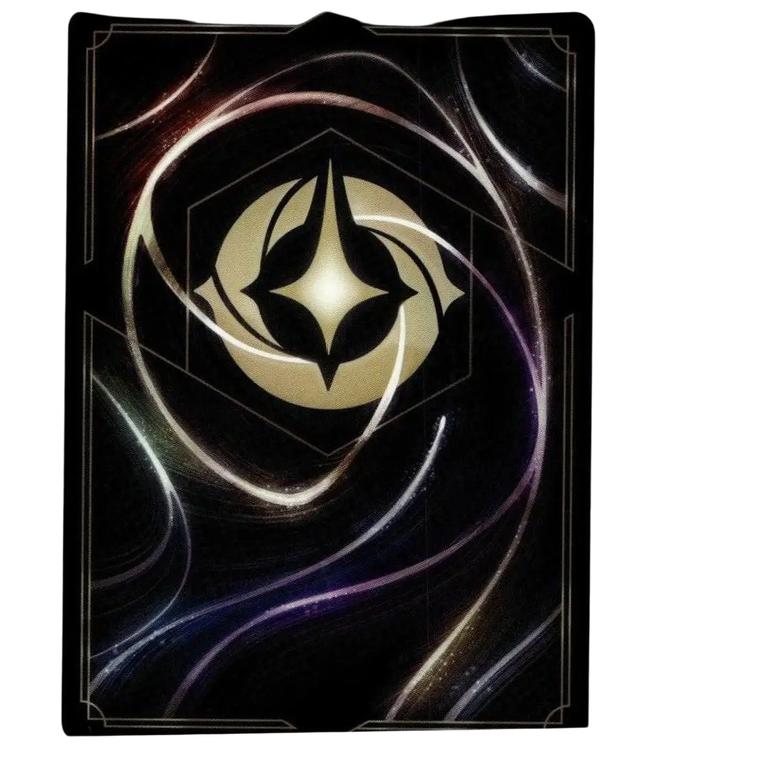 Black fabled 26/204 circle of life foil card featuring a glowing gold emblem with swirling silver and purple patterns
