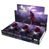 A display box of ’Final Fantasy Trading Card Game: Gunslinger in the Abyss’ booster packs.