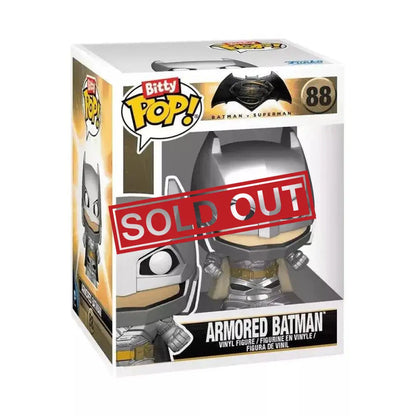 Armored Batman Funko Pop figure in box.