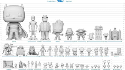Gray vinyl funko bitty pop figurines featuring classic film future time machine characters and scenes from back to the future