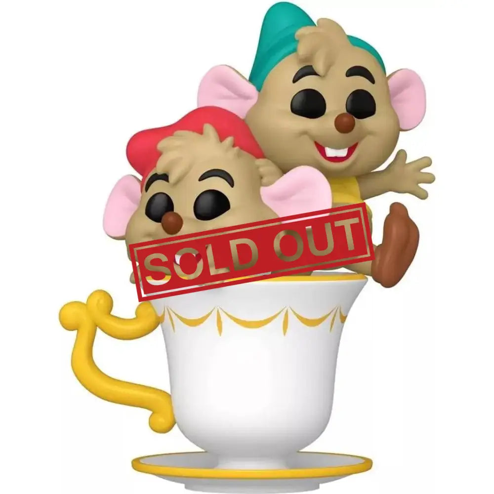 Cinderella mice in teacup figurine.