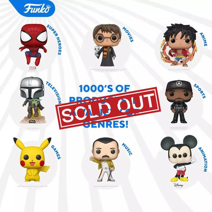 Funko Pop figurines representing various genres.